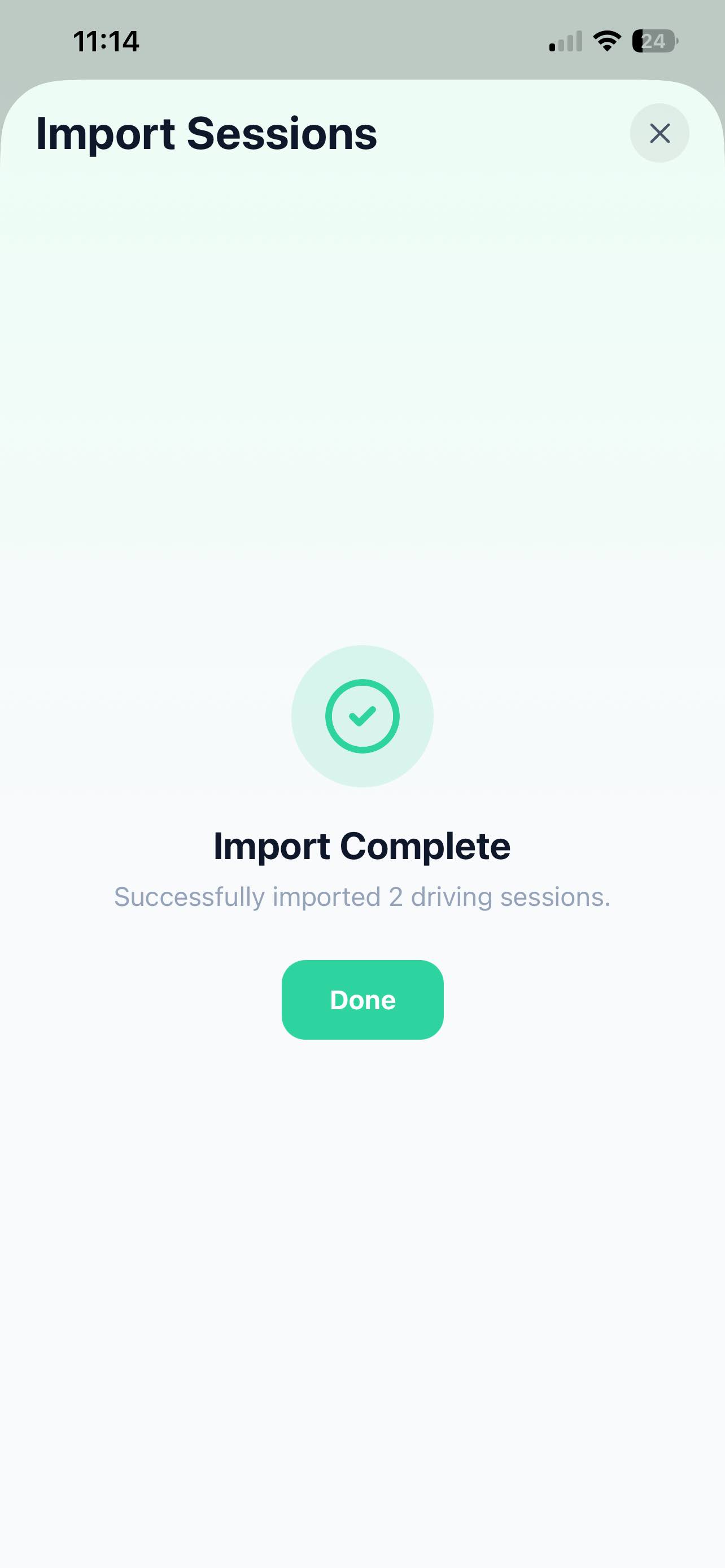 Import complete confirmation in GoTime